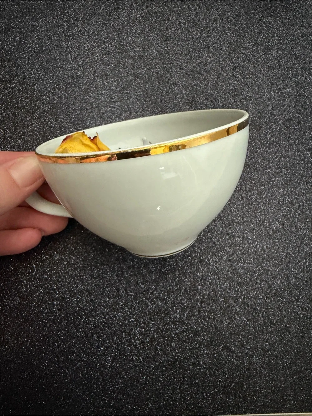 Midnight offering teacup candle